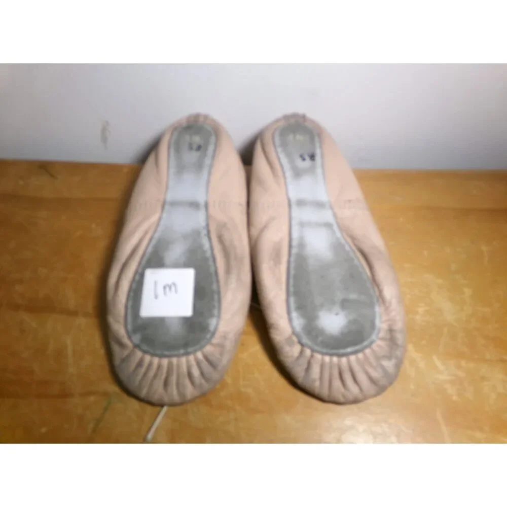 Pre-Owned Dance Ballet Shoes DanzNMotion Toddler 1M Leather Single Strap Full S